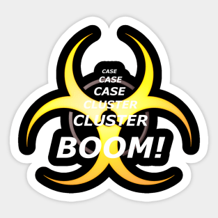 case case cluster boom! Coronavirus Sticker